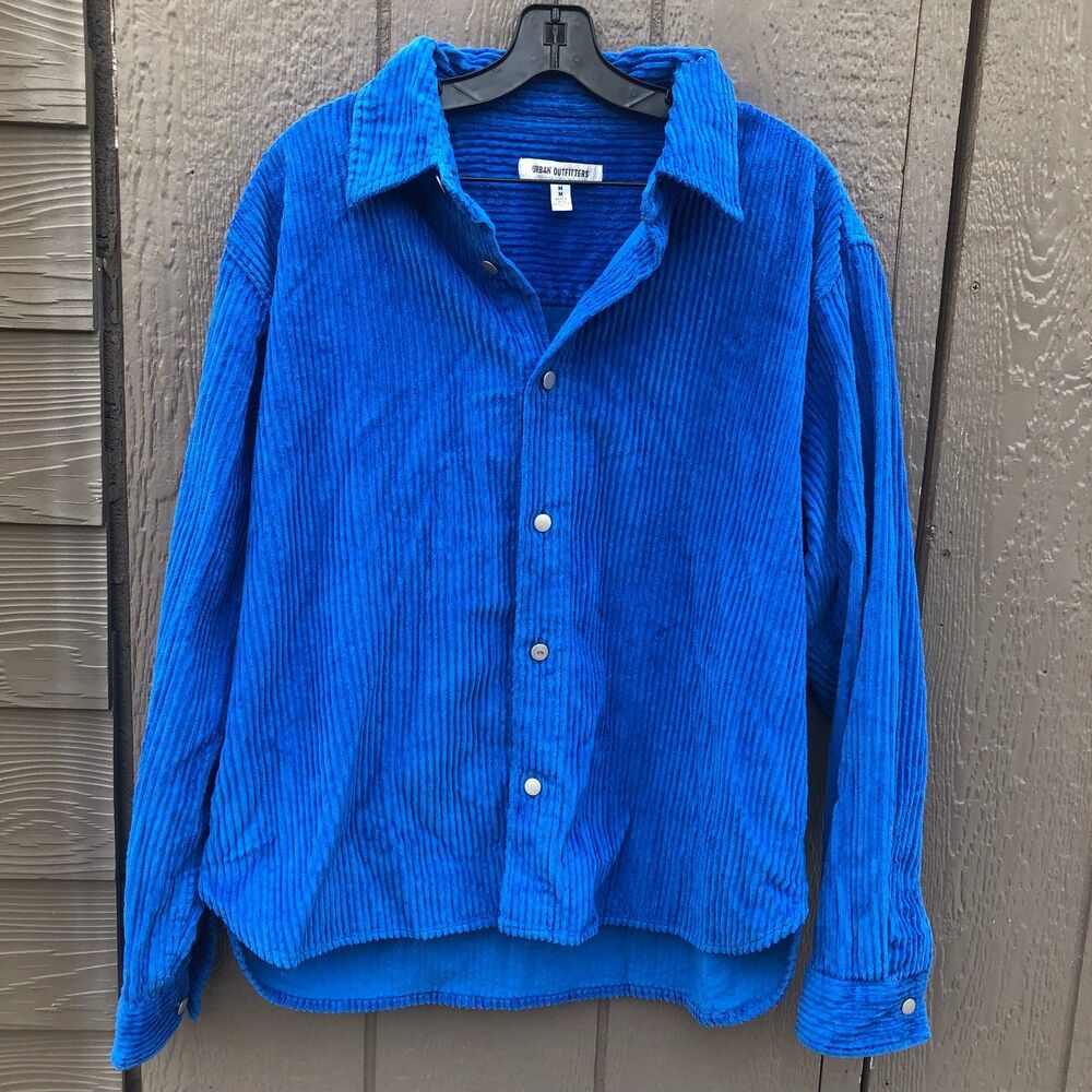 Urban outfitters blue Kenny cord overshirt menβs size medium